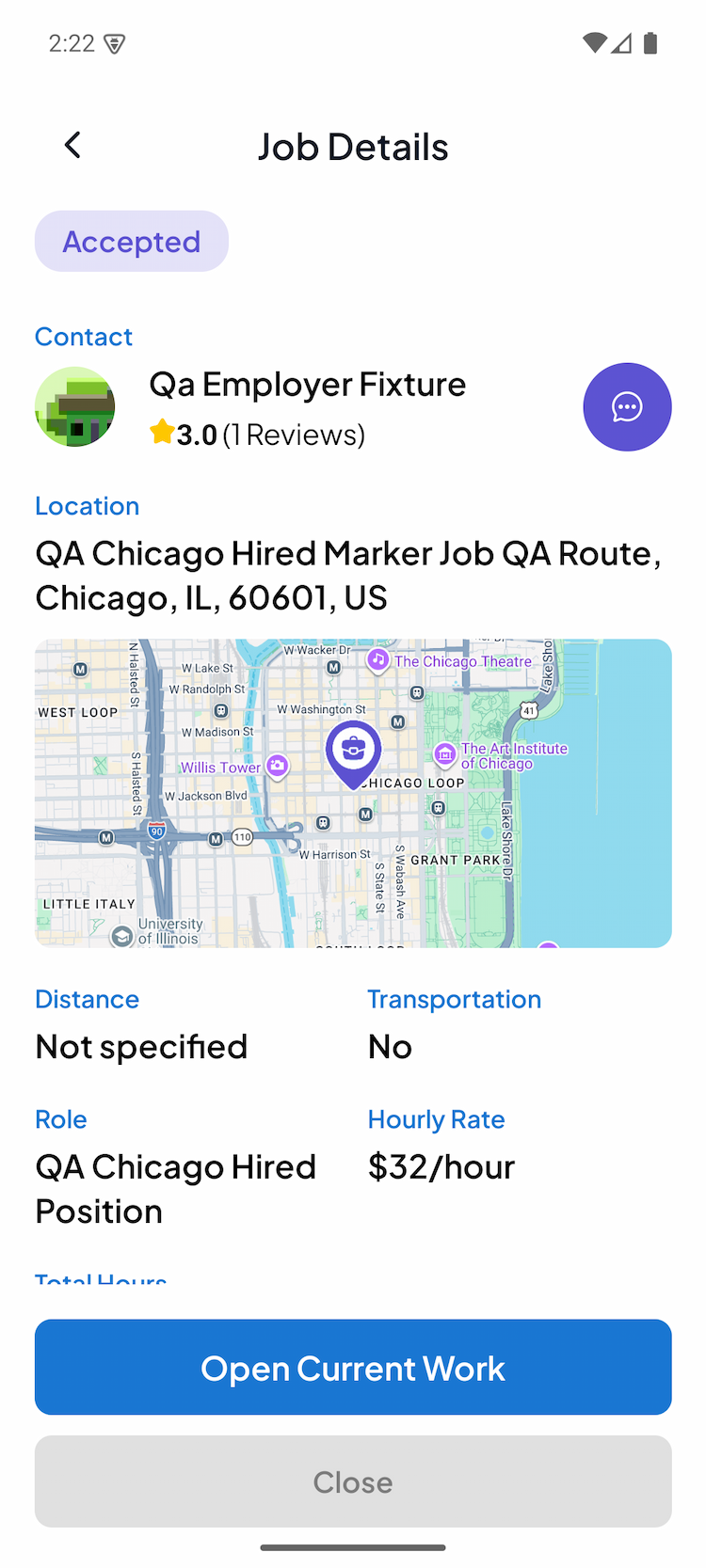 The job detail view — everything you need to decide in fifteen seconds.